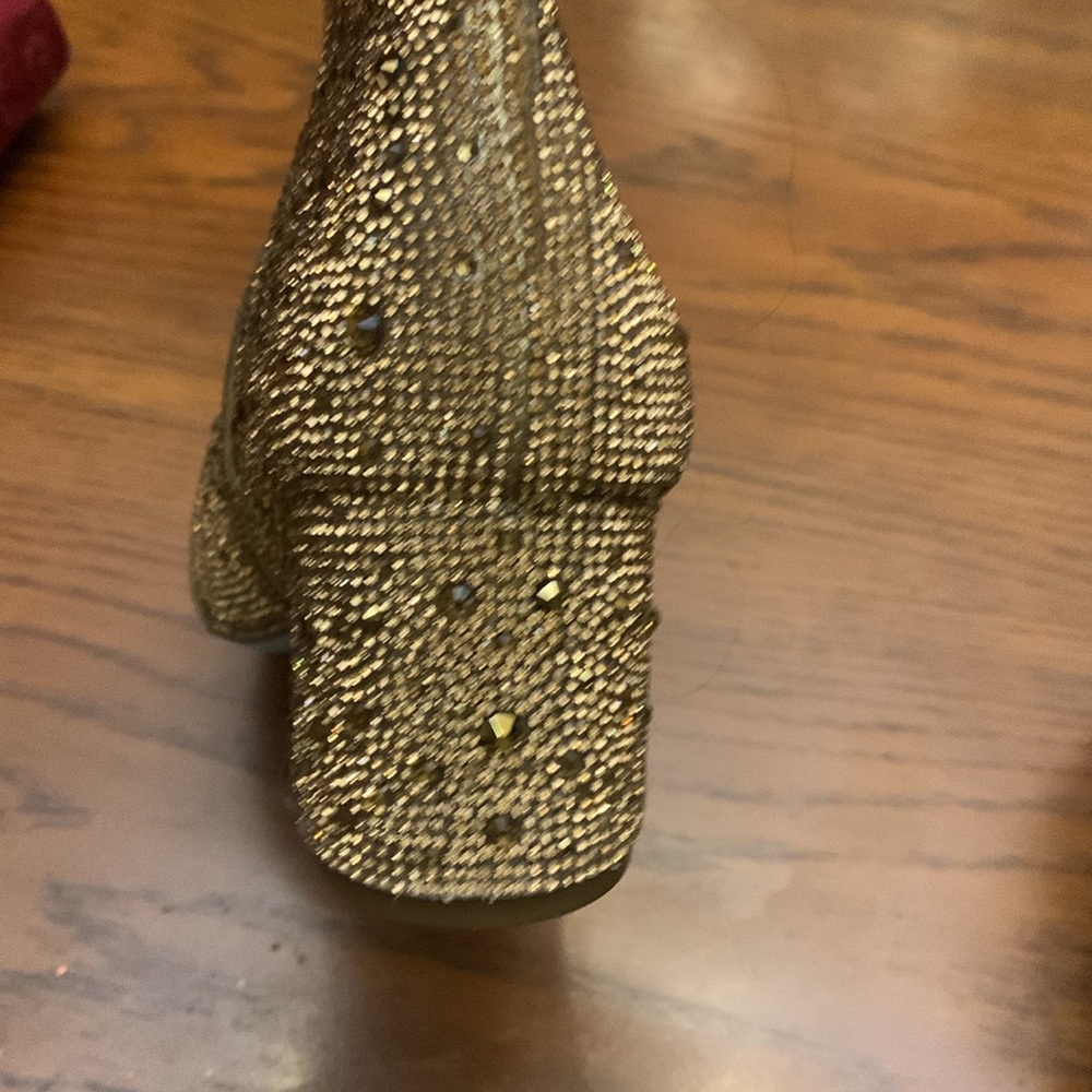 Betsey Johnson womans rhinestone crystal ankle boots size 7 - Picture 6 of 6